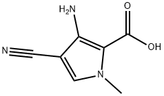 3-氨基-4-氰基-1-甲基-1H-吡咯-2-羧酸 结构式