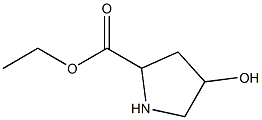 4-HYDROXY-PYRROLIDINE-2-CARBOXYLIC ACID ETHYL ESTER 结构式