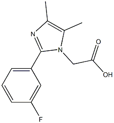 [2-(3-FLUORO-PHENYL)-4,5-DIMETHYL-IMIDAZOL-1-YL]-ACETIC ACID 结构式