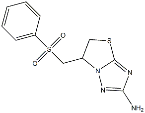 6-[(PHENYLSULFONYL)METHYL]-5,6-DIHYDRO[1,3]THIAZOLO[3,2-B][1,2,4]TRIAZOL-2-AMINE 结构式