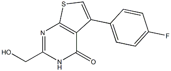 5-(4-FLUOROPHENYL)-2-(HYDROXYMETHYL)THIENO[2,3-D]PYRIMIDIN-4(3H)-ONE 结构式