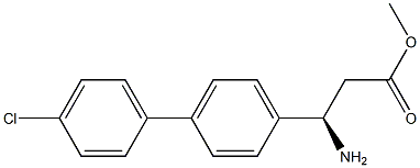 METHYL (3R)-3-AMINO-3-[4-(4-CHLOROPHENYL)PHENYL]PROPANOATE 结构式