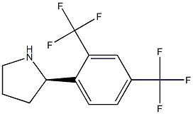 (2R)-2-[2,4-BIS(TRIFLUOROMETHYL)PHENYL]PYRROLIDINE 结构式