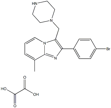 2-(4-BROMO-PHENYL)-8-METHYL-3-PIPERAZIN-1-YLMETHYL-IMIDAZO[1,2-A]PYRIDINE OXALIC ACID SALT 结构式