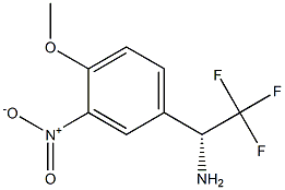 (1R)-2,2,2-TRIFLUORO-1-(4-METHOXY-3-NITROPHENYL)ETHYLAMINE 结构式