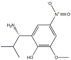 2-((1S)-1-AMINO-2-METHYLPROPYL)-6-METHOXY-4-NITROPHENOL 结构式