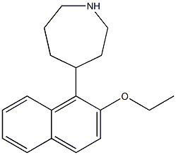 4-(2-Ethoxy-naphthalen-1-yl)-azepane 结构式
