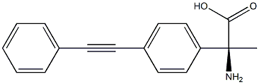 (2S)-2-AMINO-2-[4-(2-PHENYLETHYNYL)PHENYL]PROPANOIC ACID 结构式