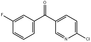 (6-氯吡啶-3-基)(3-氟苯基)甲酮 结构式