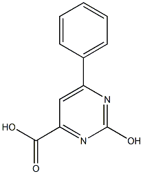 2-HYDROXY-6-PHENYLPYRIMIDINE-4-CARBOXYLIC ACID 结构式