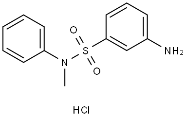 3-氨基-N-甲基-N-苯基苯磺酰胺盐酸盐 结构式