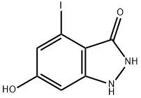 3,6-Dihydroxy-4-iodo (1H)indazole 结构式