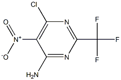 6-CHLORO-5-NITRO-2-(TRIFLUOROMETHYL)PYRIMIDIN-4-AMINE 结构式