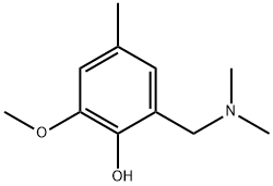 2-[(DIMETHYLAMINO)METHYL]-6-METHOXY-4-METHYLBENZENOL 结构式