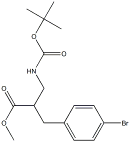 3-(4-BROMO-PHENYL)-2-(TERT-BUTOXYCARBONYLAMINO-METHYL)-PROPIONIC ACID METHYL ESTER 结构式