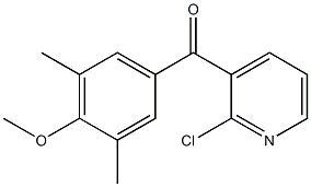 2-CHLORO-3-(3,5-DIMETHYL-4-METHOXYBENZOYL)PYRIDINE 结构式