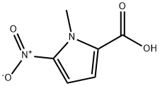 1-甲基-5-硝基-1H-2-吡咯甲酸 结构式