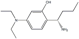 2-((1S)-1-Aminobutyl)-5-(diethylamino)phenol 结构式