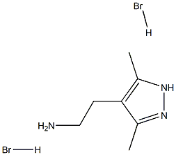 3,5-DIMETHYL-4-AMINOETHYL-1H-PYRAZOLE DIHYDROBROMIDE 结构式