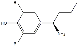 4-((1R)-1-AMINOBUTYL)-2,6-DIBROMOPHENOL 结构式