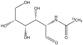 2-ACETAMIDO-2-DEOXY-D-[2-13C]MANNOSE 结构式