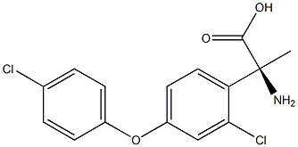 (2S)-2-AMINO-2-[2-CHLORO-4-(4-CHLOROPHENOXY)PHENYL]PROPANOIC ACID 结构式