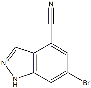 6-BROMO-4-CYANOINDAZOLE 结构式