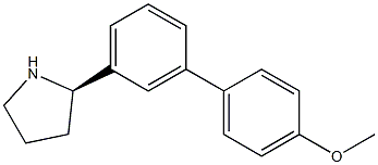 1-[3-((2R)PYRROLIDIN-2-YL)PHENYL]-4-METHOXYBENZENE 结构式