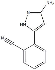 2-(3-AMINO-1H-PYRAZOL-5-YL)-BENZONITRILE 结构式