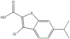 3-CHLORO-6-ISOPROPYL-1-BENZOTHIOPHENE-2-CARBOXYLIC ACID 结构式