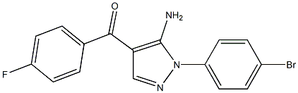 (5-AMINO-1-(4-BROMOPHENYL)-1H-PYRAZOL-4-YL)(4-FLUOROPHENYL)METHANONE 结构式