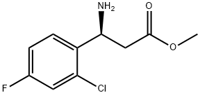 METHYL (3S)-3-AMINO-3-(2-CHLORO-4-FLUOROPHENYL)PROPANOATE 结构式
