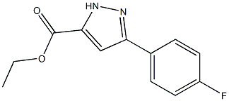 Ethyl 3-(4-fluorophenyl)-1H-pyrazole-5-carboxylate 结构式
