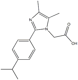[2-(4-ISOPROPYL-PHENYL)-4,5-DIMETHYL-IMIDAZOL-1-YL]-ACETIC ACID 结构式