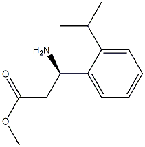 Methyl (3R)-3-amino-3-[2-(methylethyl)phenyl]propanoate 结构式