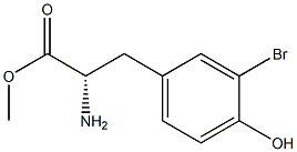 Methyl (2S)-2-amino-3-(3-bromo-4-hydroxyphenyl)propanoate 结构式