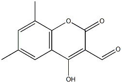 4-HYDROXY-6,8-DIMETHYL-2-OXO-2H-CHROMENE-3-CARBALDEHYDE 结构式