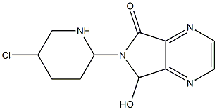 6-(5-Chloro-2-piperidinyl)-6,7-dihydro-7-hydroxy-5H-pyrrolo[3,4-b]pyrazin-5-one 结构式