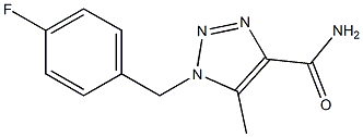 1-(4-FLUORO-BENZYL)-5-METHYL-1H-[1,2,3]TRIAZOLE-4-CARBOXYLIC ACID AMIDE 结构式