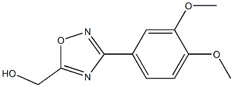 3-(3,4-二甲氧基苯基)-1,2,4-噁二唑-5-基]甲醇 结构式