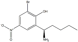 2-((1R)-1-AMINOPENTYL)-6-BROMO-4-NITROPHENOL 结构式
