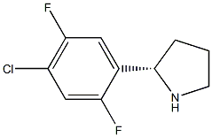 (2S)-2-(4-CHLORO-2,5-DIFLUOROPHENYL)PYRROLIDINE 结构式