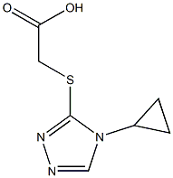 [(4-CYCLOPROPYL-4H-1,2,4-TRIAZOL-3-YL)THIO]ACETIC ACID 结构式