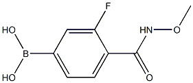 3-FLUORO-4-(METHOXYCARBAMOYL)BENZENEBORONIC ACID 结构式