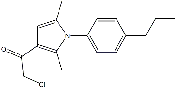 2-CHLORO-1-[2,5-DIMETHYL-1-(4-PROPYLPHENYL)-1H-PYRROL-3-YL]ETHANONE 结构式