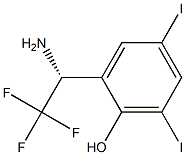 2-((1R)-1-AMINO-2,2,2-TRIFLUOROETHYL)-4,6-DIIODOPHENOL 结构式