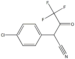 2-(4-CHLOROPHENYL)-4,4,4-TRIFLUORO-3-(OXO)BUTANENITRILE 结构式