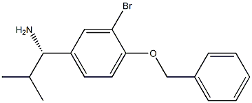 (1S)-1-[3-BROMO-4-(PHENYLMETHOXY)PHENYL]-2-METHYLPROPYLAMINE 结构式