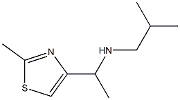 ISOBUTYL-[1-(2-METHYL-THIAZOL-4-YL)-ETHYL]-AMINE 结构式