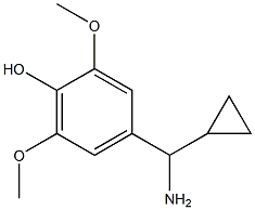 4-((1S)AMINOCYCLOPROPYLMETHYL)-2,6-DIMETHOXYPHENOL 结构式